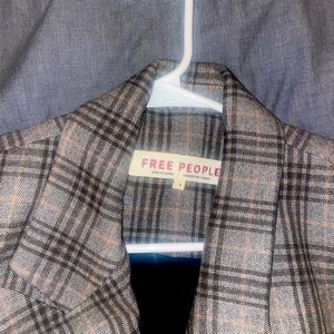 Free People plaid blazer jacket